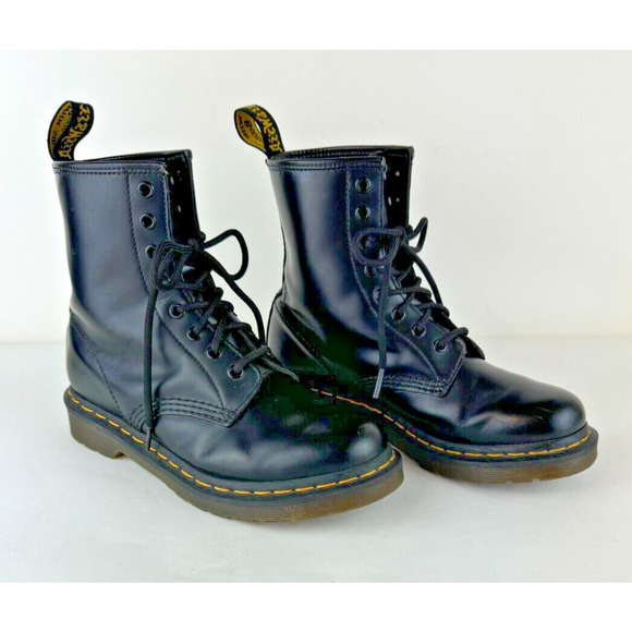 Dr. Martens Shoes - Doc Dr. Martens Women's Size 7 Airwair Combat Boots Black Grunge Goth